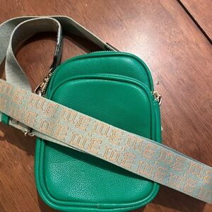 Mali and Lili Josie Double Crossbody Bag- Kelly Green